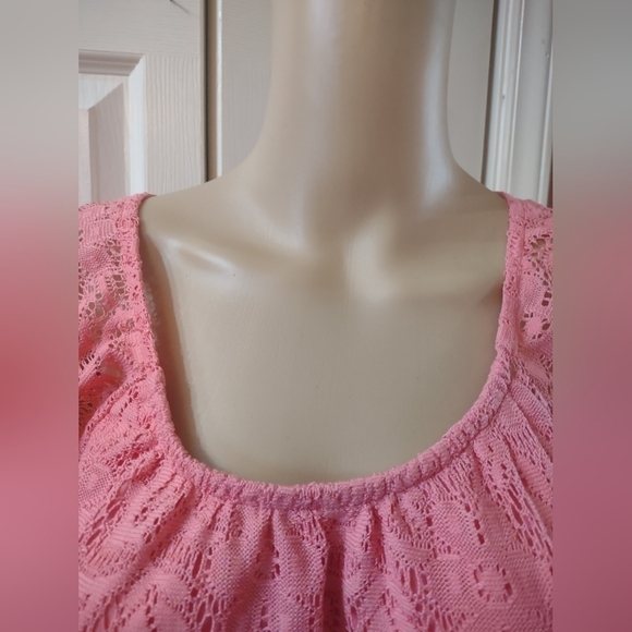 Kristen Nicole women's size large pink knit blouse shirt top - Picture 6 of 8